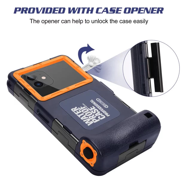 UrbanX Professional [15m/50ft] Swimming Diving Surfing Snorkeling Photo Video Fluid Protective Case Liquid Housing for TCL 30 SE And all Phones Up to 6.9 Inch LCD with Lanyard