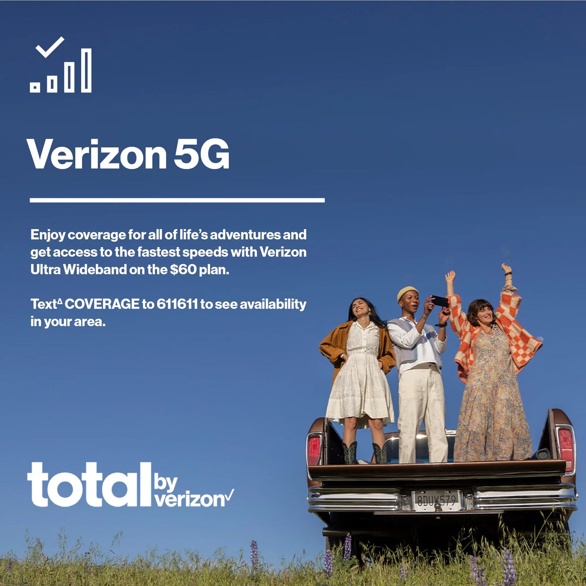 Total By Verizon iPhone 15, 128GB, Blue - Prepaid Smartphone