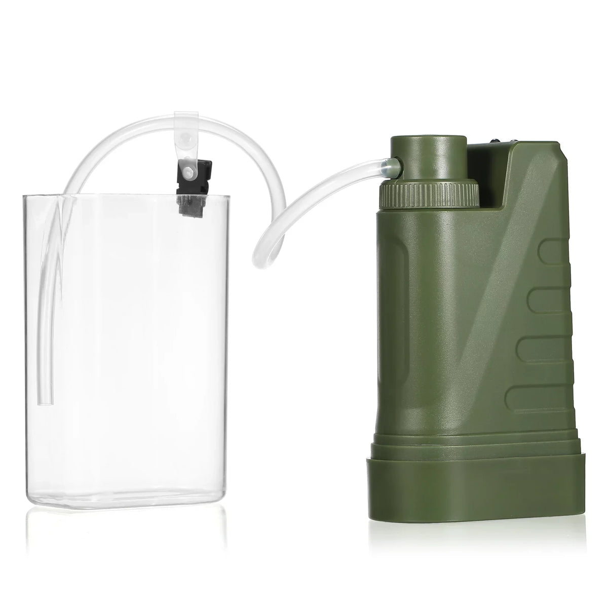 Carevas Electric Filtration System Portable USB Powered Filter with Night and Compass for Outdoor Camping Hiking Backpacking Preparedness