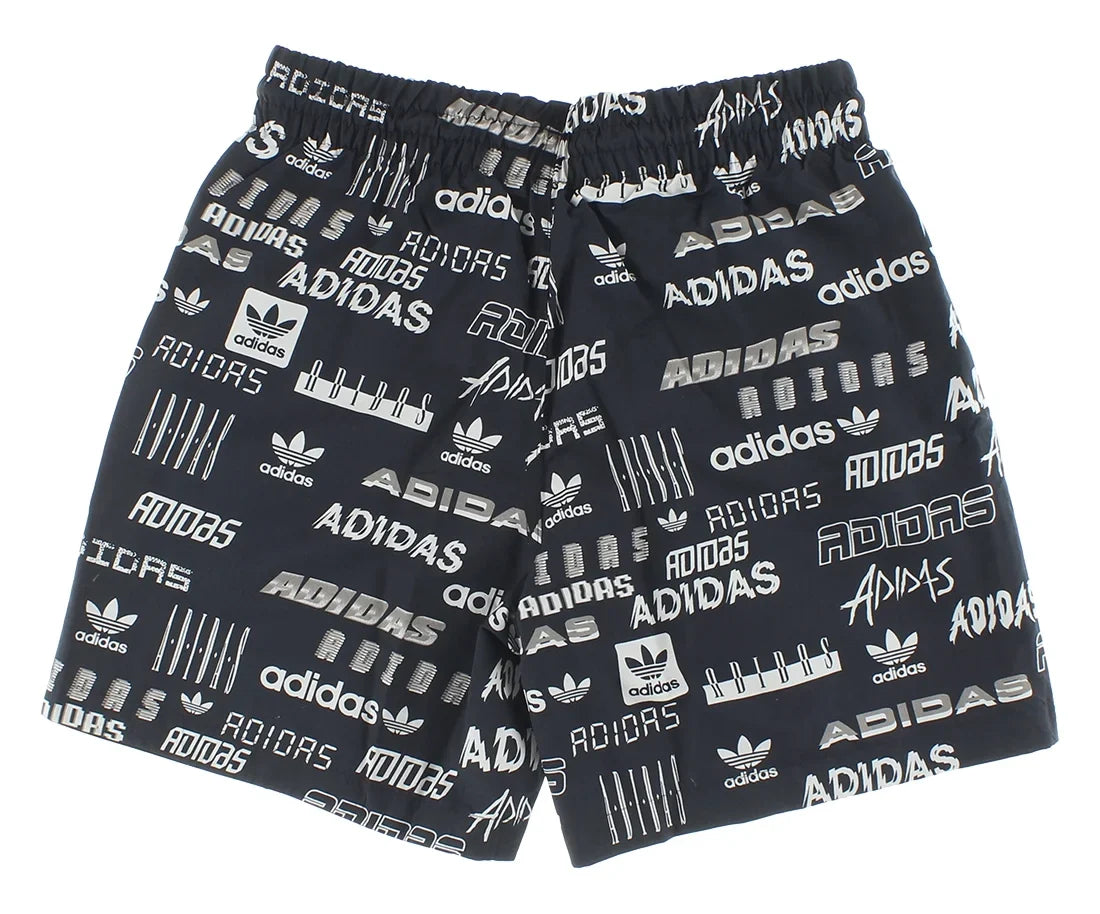 Adidas Originals Sticker Reverse Swim Mens Active Shorts Size Xl, Color: Black/White