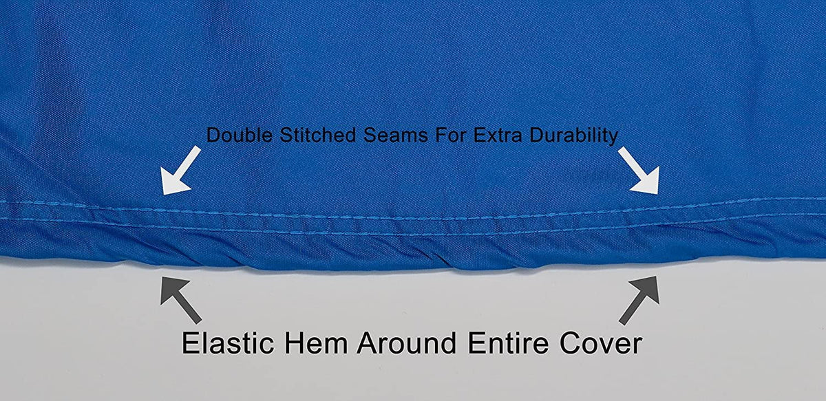 Custom Contour Fit Weatherproof Jet Ski Cover for Kawasaki 900 ZXI 1995-1998 - Blue/Black Color - All Weather - Trailerable - Protect from Rain & Sun! Includes Trailer Straps & Storage Bag