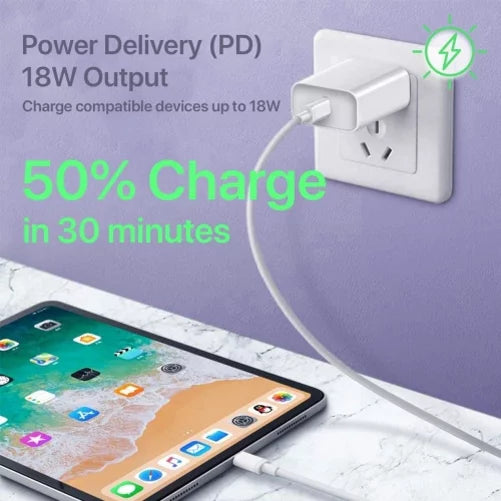 6ft USB-C Cable PD Type-C 18W Fast Home Charger w Holster Leather Case Belt Clip for Motorola Moto Z4 Z3 Play Z2 Play Force Z Force Droid, Revvlry Plus, G7 - OnePlus 6T, 6 - Razer Phone 2