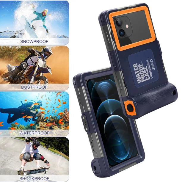 UrbanX Professional [15m/50ft] Swimming Diving Surfing Snorkeling Photo Video Liquid Protective Case Liquid Housing for vivo iQOO Z5x And all Phones Up to 6.9 Inch LCD with Lanyard