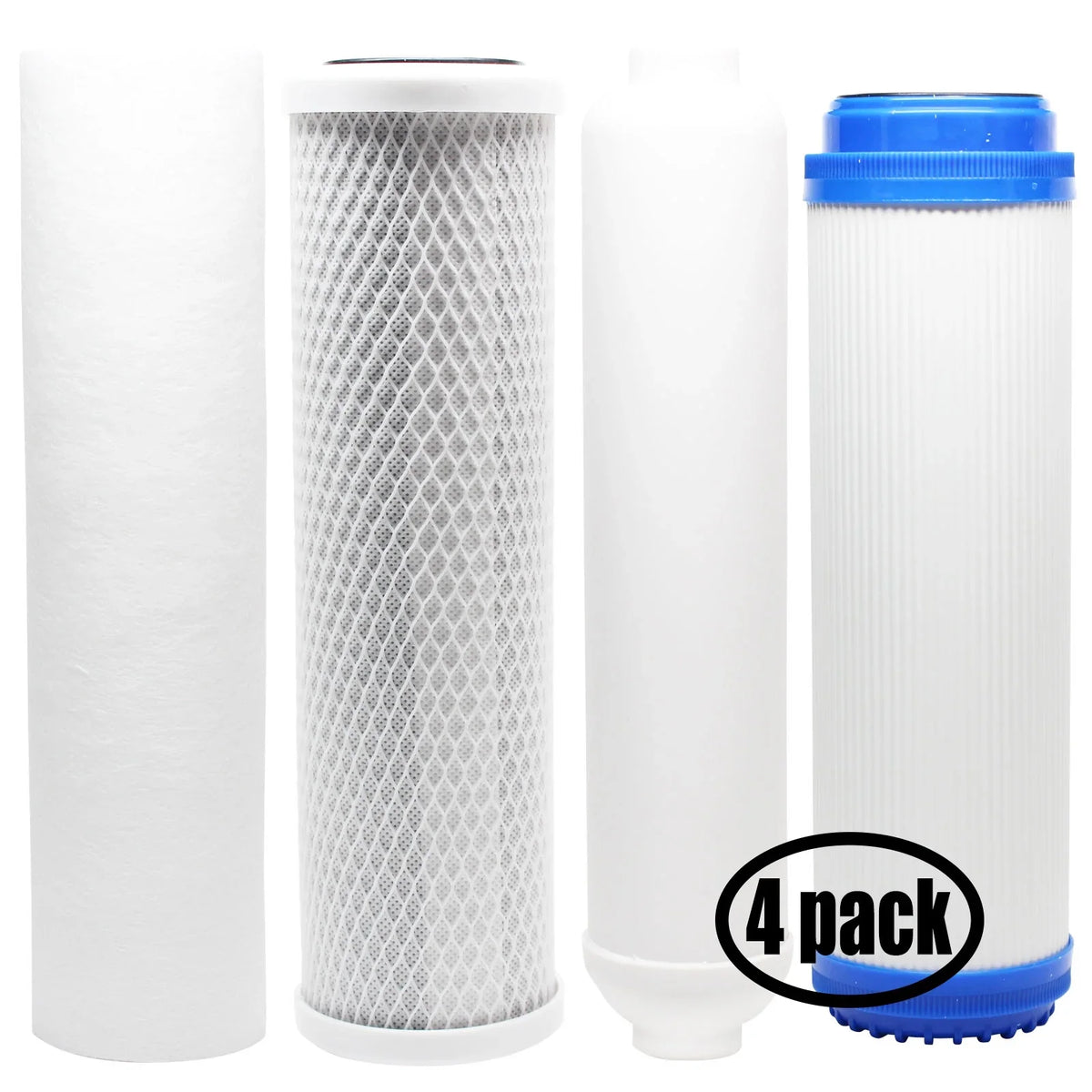 4-Pack Replacement for Filter Kit for Liquagen liqua500 RO System - Includes Carbon Block Filter, PP Sediment Filter, GAC Filter & Inline Filter Cartridge - Denali Pure Brand