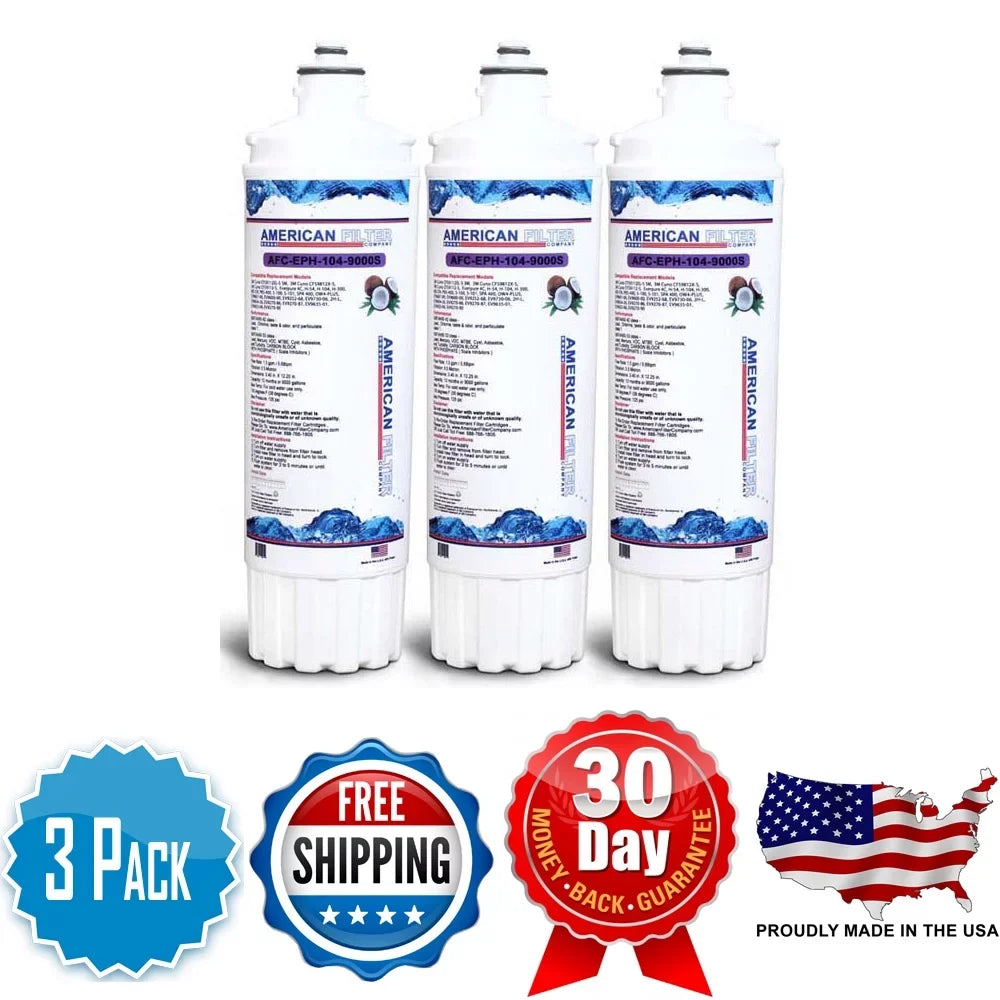 AFC Brand , Fluid Filters , Model # AFC-EPH-300-25000SKH , Compatible with Everpure® 7FC5-S - 3 Pack - Made in U.S.A.