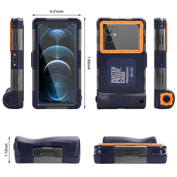 UrbanX Professional [15m/50ft] Swimming Diving Surfing Snorkeling Photo Video Liquid Protective Case Liquid Housing for vivo iQOO Z5x And all Phones Up to 6.9 Inch LCD with Lanyard