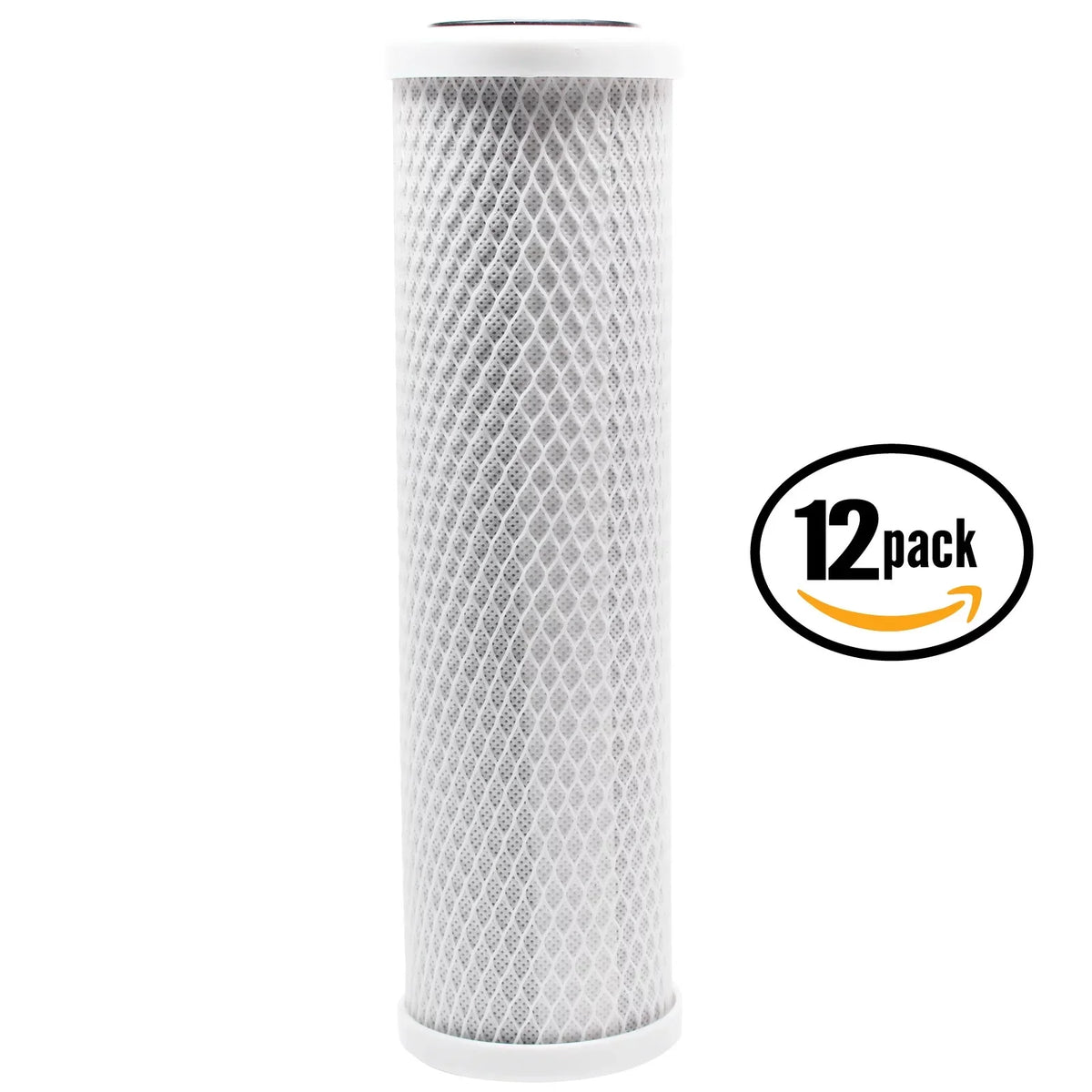 12-Pack Replacement DuPont WFPFC8002 Activated Carbon Block Filter - Universal 10 inch Filter for DuPont WFPFC8002 Universal Whole House System - Denali Pure Brand