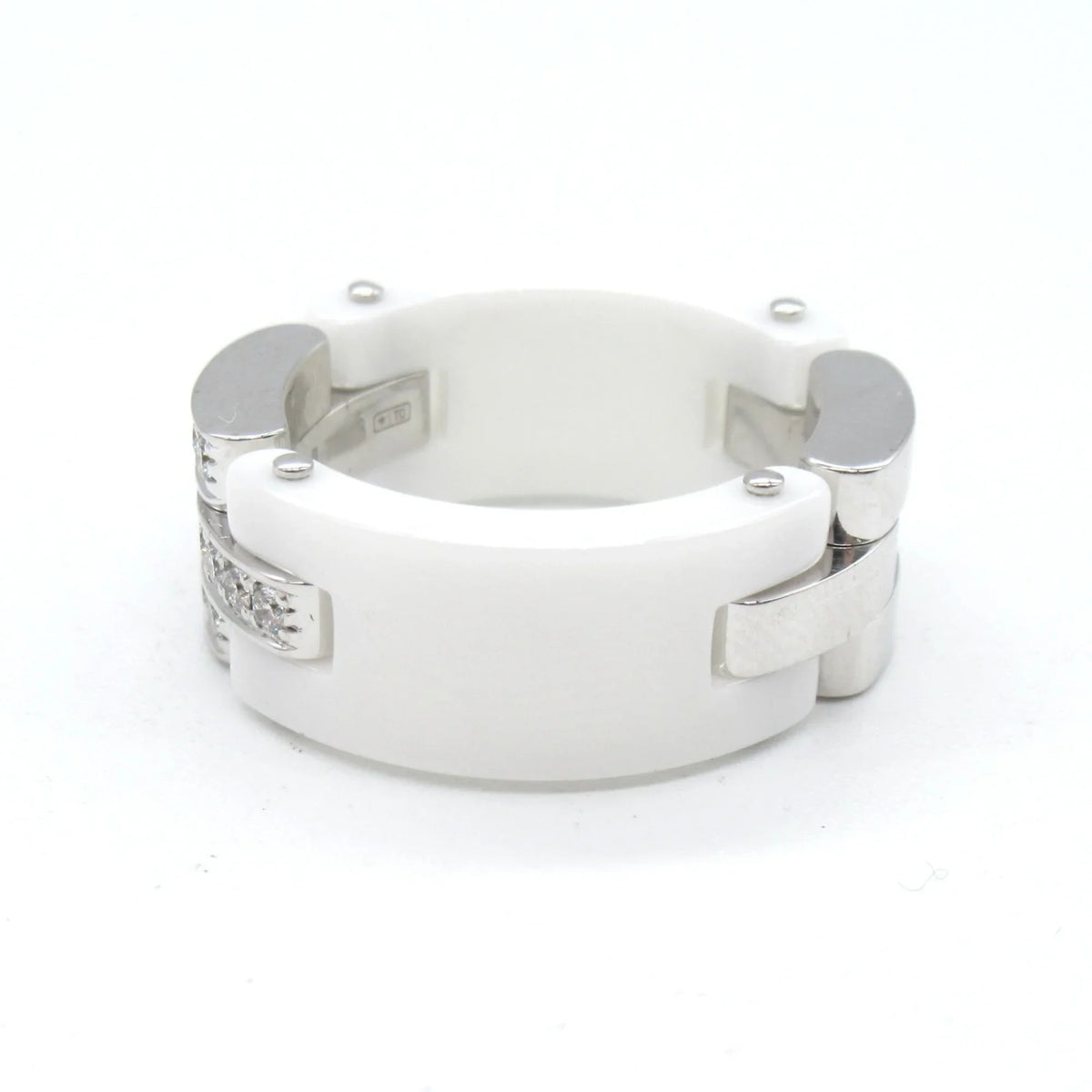 Pre-Owned CARTIER Mayon PANTHERE diamond ring Ring White Clear K18WG(WhiteGold) diamond White Clear (Good)