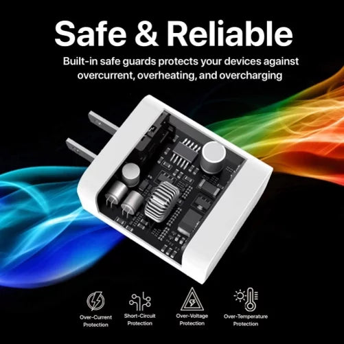 6ft USB-C Cable PD Type-C 18W Fast Home Charger w Holster Rugged Case Belt Clip for K92 5G, Harmony 4 - Lively Jitterbug Smart3 - Motorola One Zoom, Moto Z4 Z3 Play Z2 Play Force