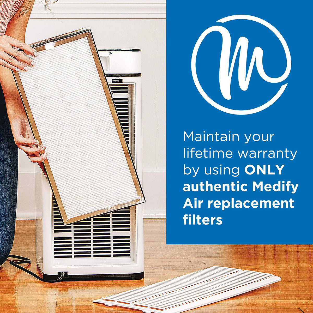 Medify Air MA-40 Replacement Filter - HEPA H13 Air Filter Replacement for Large Air Purifiers - Air Purifier Filter for Whole Rooms - Filter Aids Against Smoke, Dust, Pollen & More - 1-Pack