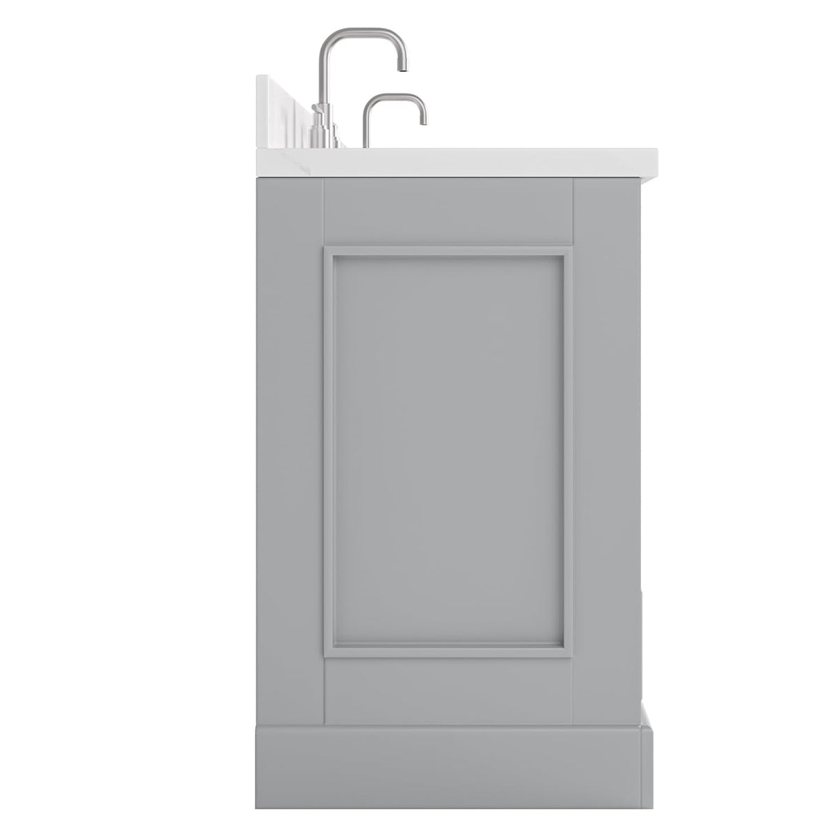 DKB Emilia 72 Inch Bathroom Vanity Double Sink â White Bathroom Vanity with Sink, 1.5" Edge Carrara White Quartz Countertop & Backsplash, 4 Soft-Close Doors, and 6 Dovetail Drawers