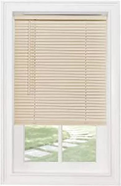 Cordless 1" Light Filtering Mini Blind, 37" Wide x 64" Long, Alabaster