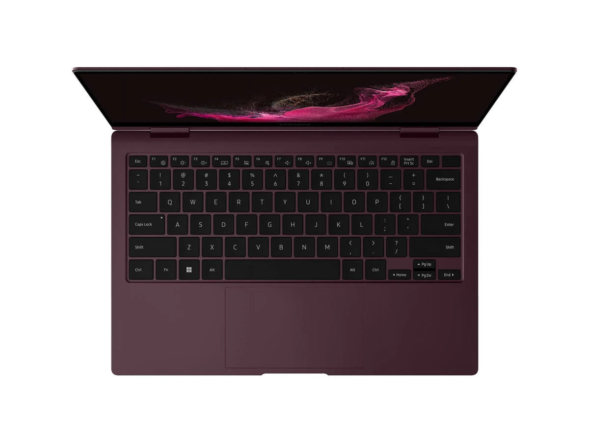 Restored Galaxy Book 2 Pro 360 15.6" 1TB (Burgundy) 2-in-1 AMOLED Touch Monitor Notebook - Core i7 (Refurbished)