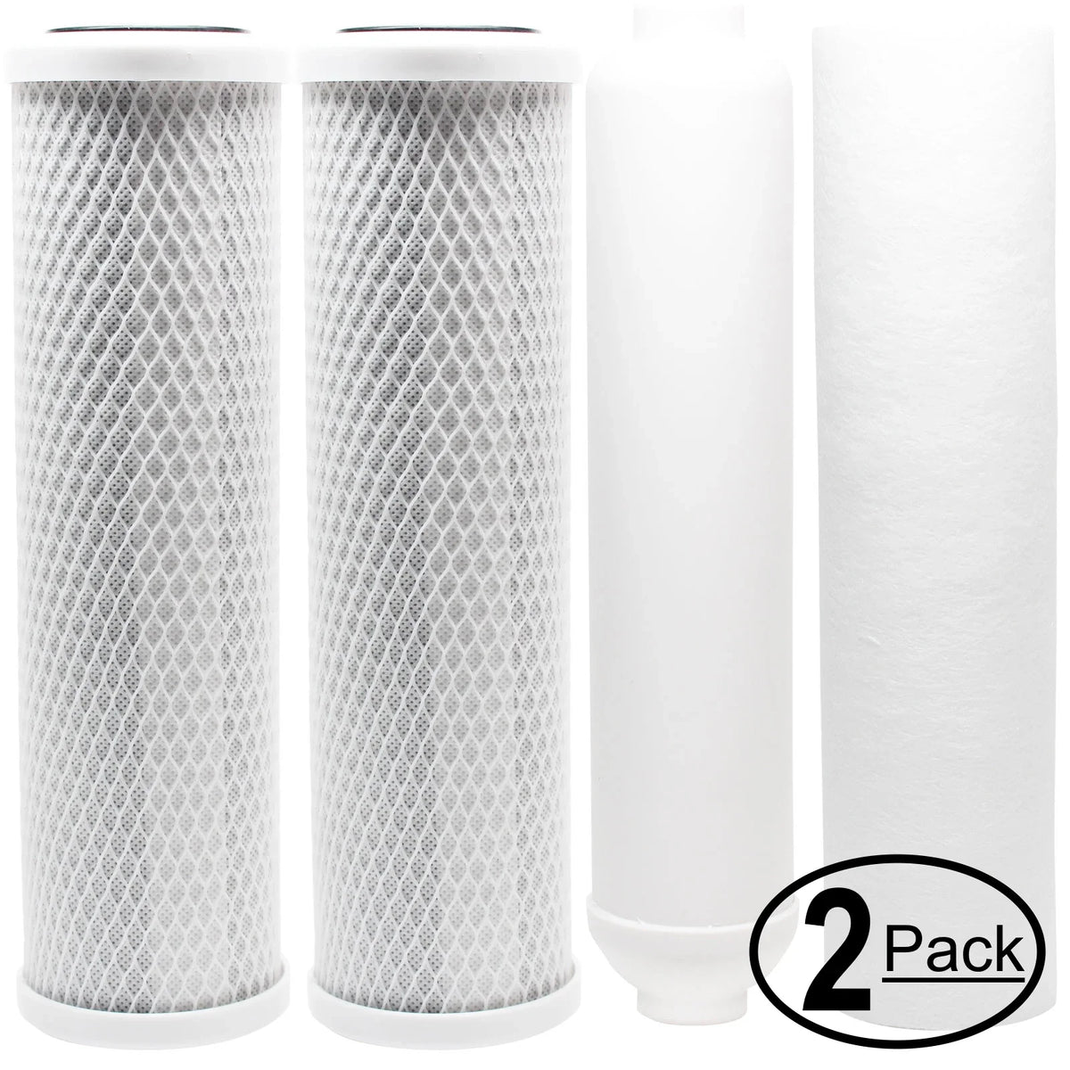 2-Pack Replacement for Filter Kit for AMI AAA-1006UVU RO System - Includes Carbon Block Filters, PP Sediment Filter & Inline Filter Cartridge - Denali Pure Brand