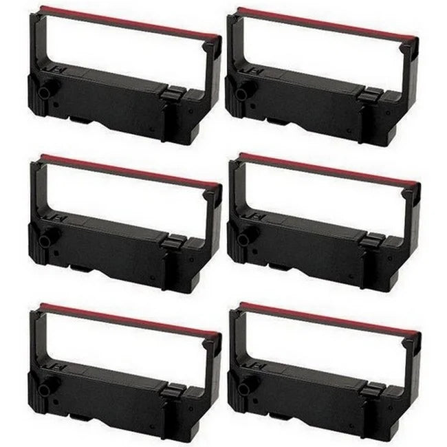 PrinterDash Compatible Replacement for Star-Micronics MP-200 Series/MP-235/MP-242/MP-292/MP-512/SP-200 Series/SP-212/SP-242/SP-500/SP-2000 Black/Red P.O.S. Printer Ribbons (6/PK) (30982001BR)