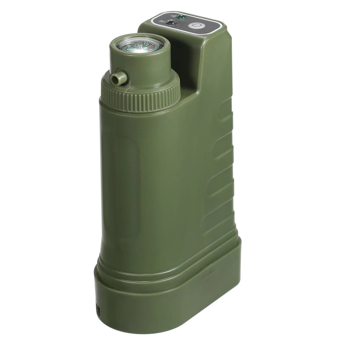 Carevas Electric Filtration System Portable USB Powered Filter with Night and Compass for Outdoor Camping Hiking Backpacking Preparedness