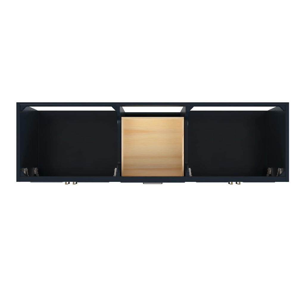 DKB Isabella 72" Oak Double Bathroom Vanity with Sink, 1.5" Carrara White Marble Countertop, Rectangle Undermount Sinks, 4 Soft Closing Doors, 6 Dovetail Drawers