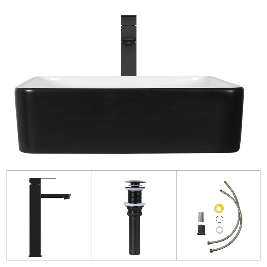 32'' Bathroom Vanity with Sink, Modern Bathroom Cabinet, Black