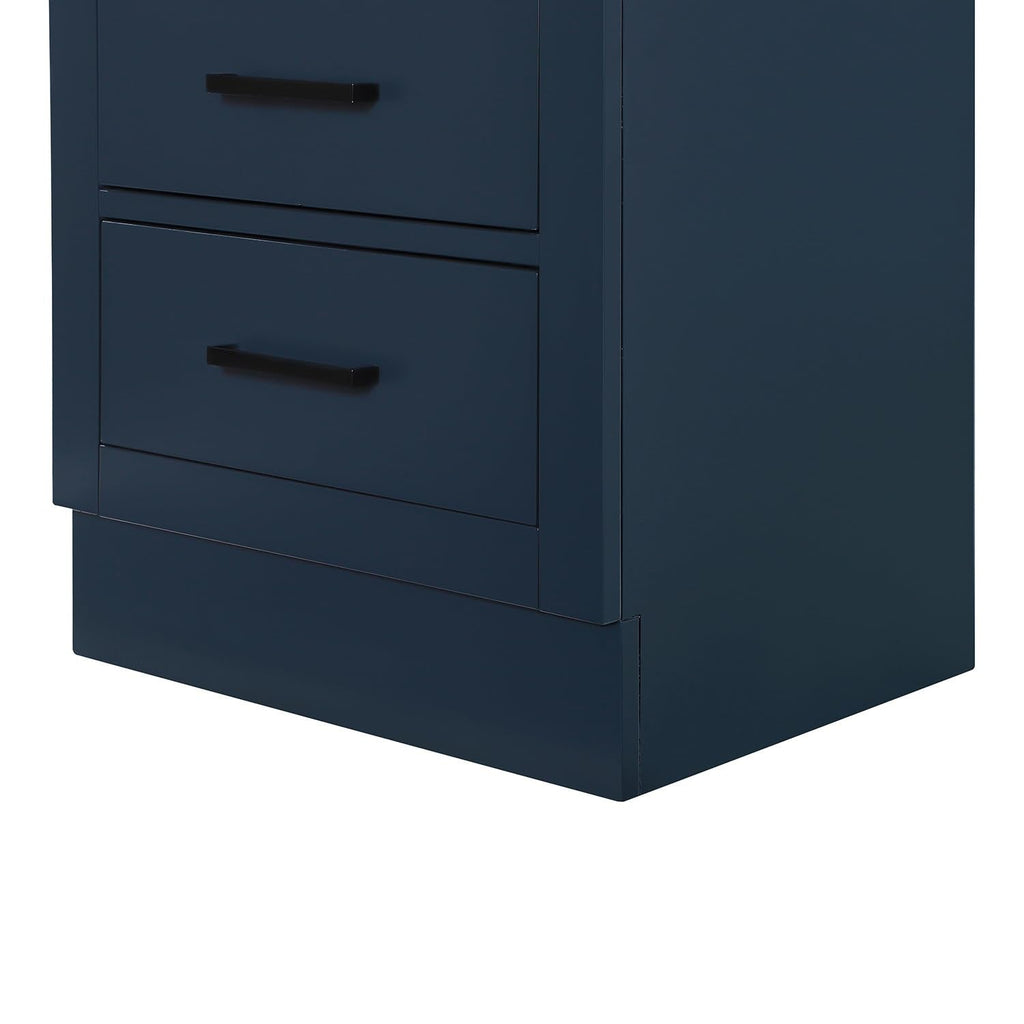 ARIEL Hepburn 92 Inch Includes 20 Inch Linen Cabinet and 1 of 72 Inch Double Rectangle Sink Bathroom Vanity with Carrara White Quartz Countertop 1.5 Inch in Natural Oak