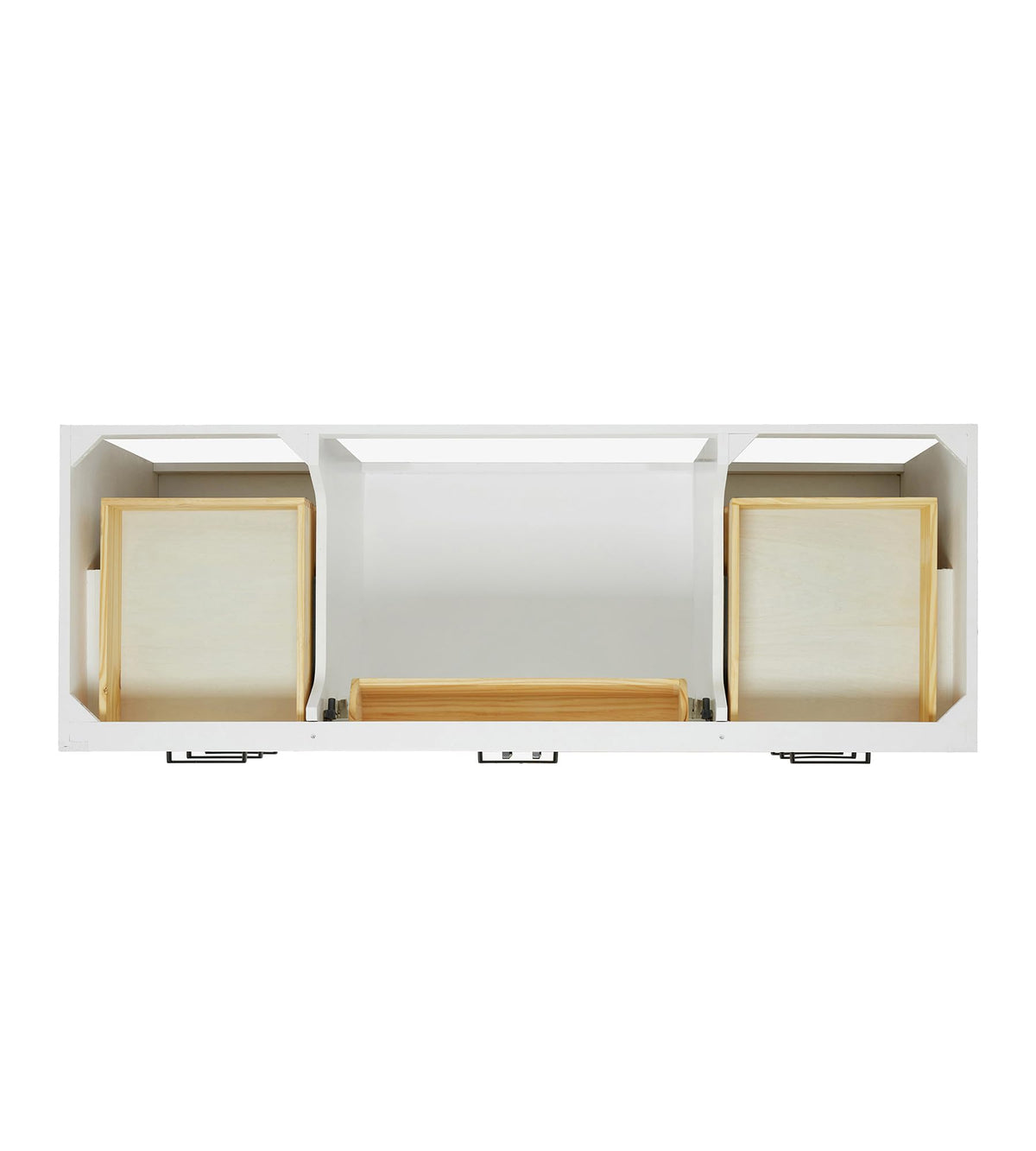 ARIEL Hepburn 60-inch Bathroom Vanity with Sink,Solid Wood, 1.5-inch Carrara White Quartz Countertop & Backsplash, Single Rectangular Porcelain Sink, 2 Soft Closing Doors, 9 Dovetail Drawers, Black