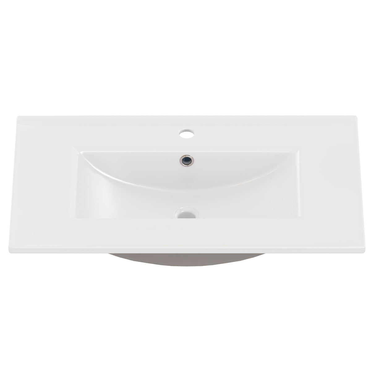 YOPTO 20" Bathroom Vanity with Ceramic Sink, French Style, Black
