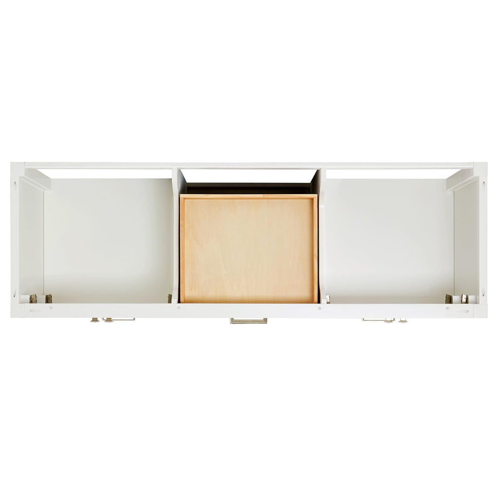 DKB Isabella 66" White Double Bathroom Vanity with 1.5" Carrara Quartz Countertop, Double Rectangular Undermount Sinks, 4 Soft Closing Doors, 6 Dovetail Drawers