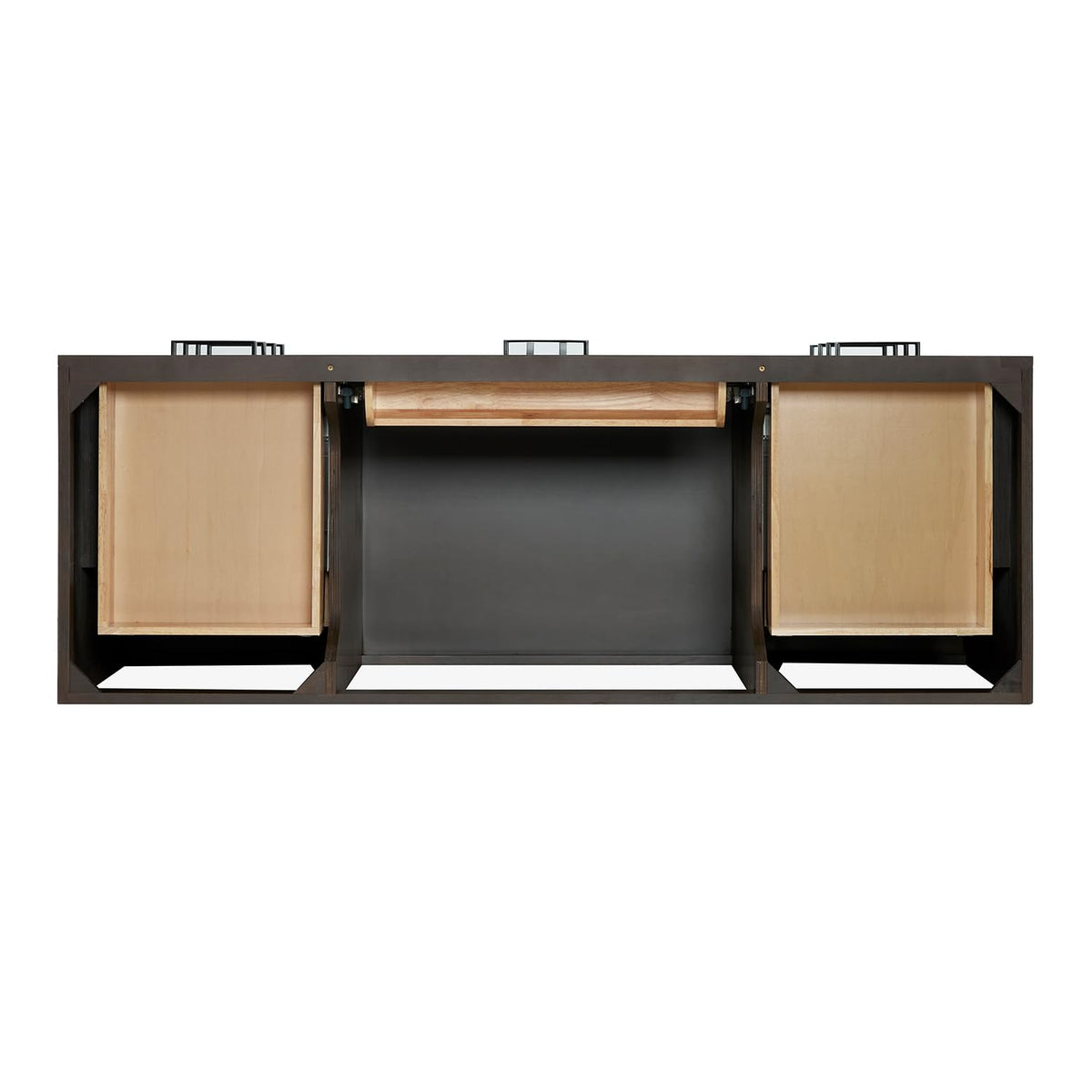 ARIEL Hepburn 60-inch Bathroom Vanity with Sink,Solid Wood, 1.5-inch Carrara White Quartz Countertop & Backsplash, Single Rectangular Porcelain Sink, 2 Soft Closing Doors, 9 Dovetail Drawers, Black