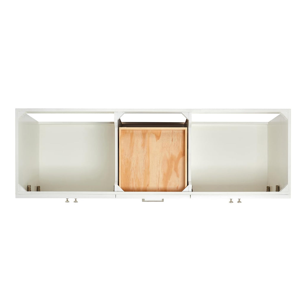 DKB Isabella 66" White Double Bathroom Vanity with 1.5" Carrara Quartz Countertop, Double Rectangular Undermount Sinks, 4 Soft Closing Doors, 6 Dovetail Drawers