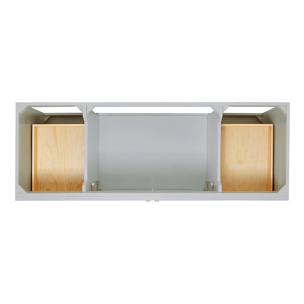DKB Isabella 60 Inch Bathroom Vanity Single Sink â White Bathroom Vanity with Sink, 1.5" Edge Carrara White Quartz Countertop, Solid Wood, 2 Soft-Close Doors, 8 Dovetail Drawers + Tilt Drawer