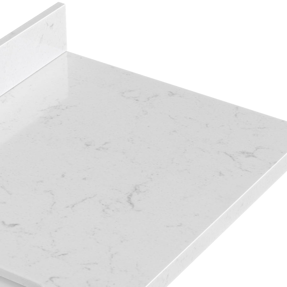 DKB Isabella 60 Inch Bathroom Vanity Single Sink â White Bathroom Vanity with Sink, 1.5" Edge Carrara White Quartz Countertop, Solid Wood, 2 Soft-Close Doors, 8 Dovetail Drawers + Tilt Drawer