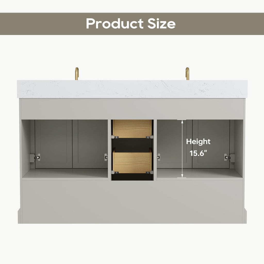 48 inch Bathroom Vanity with Sink, Green