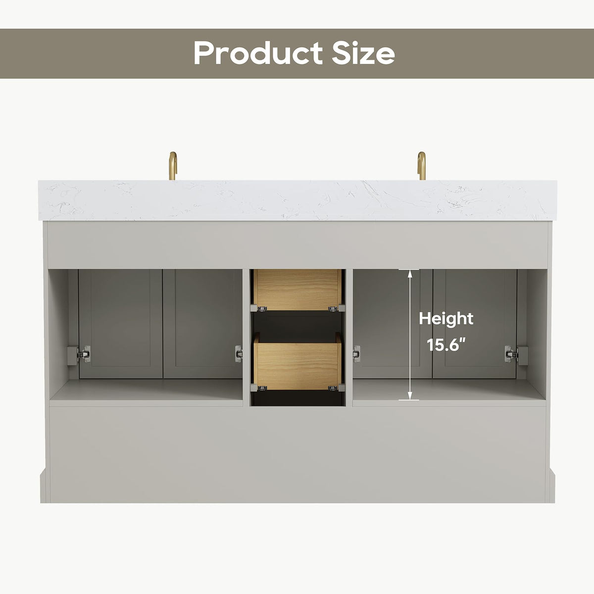 48 inch Bathroom Vanity with Sink, Green