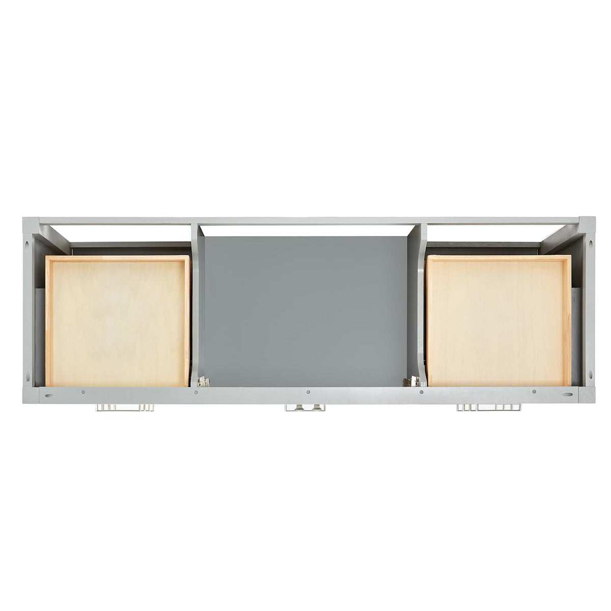 ARIEL Cambridge 66-inch Bathroom Vanity with Sink,Solid Wood, 1.5-inch Italian Carrara Marble Countertop, Single Rectangular Porcelain Sink, 2 Soft Closing Doors, 9 Dovetail Drawers, Midnight Blue