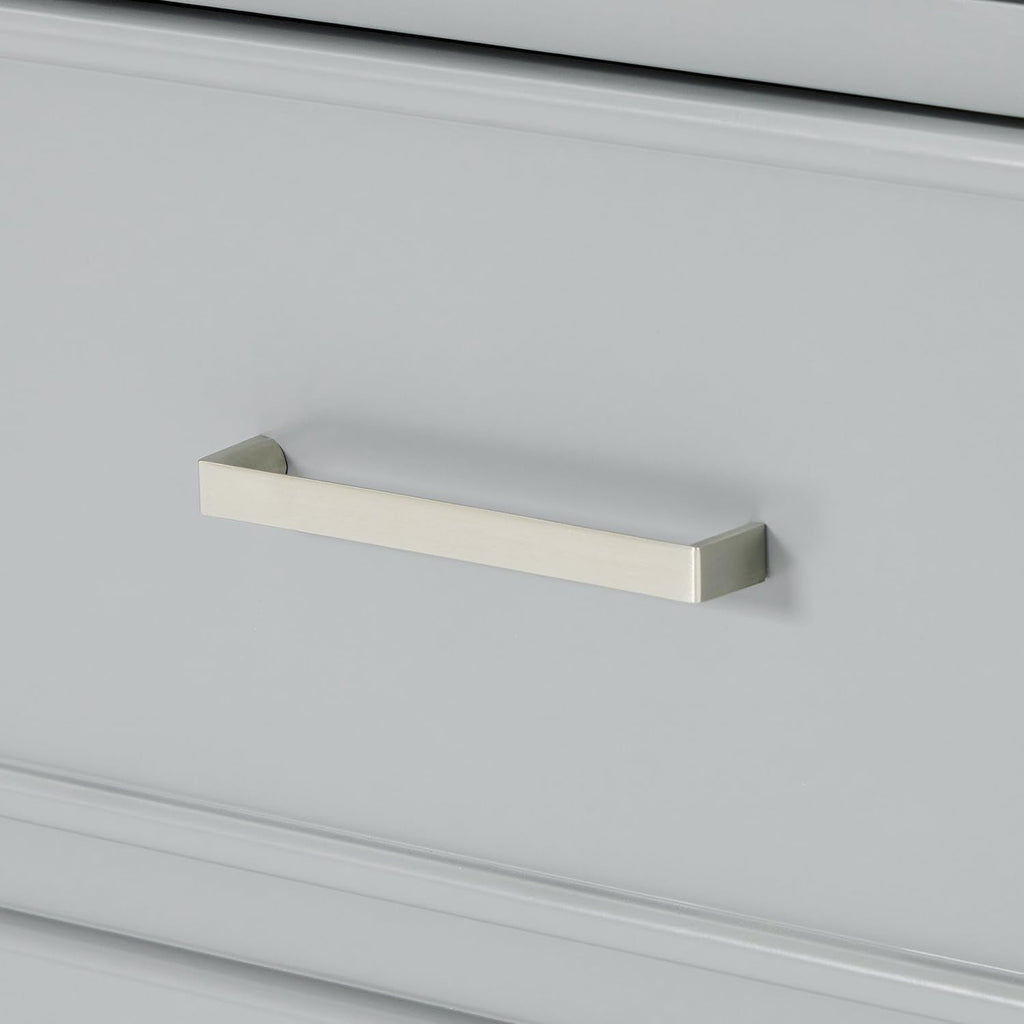 DKB Isabella 60 Inch Bathroom Vanity Single Sink â White Bathroom Vanity with Sink, 1.5" Edge Carrara White Quartz Countertop, Solid Wood, 2 Soft-Close Doors, 8 Dovetail Drawers + Tilt Drawer
