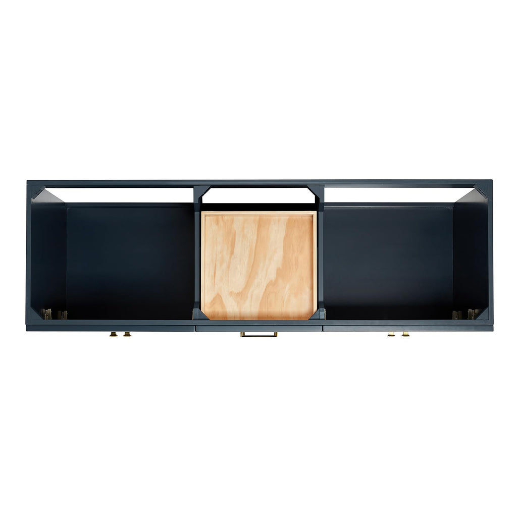 DKB Isabella 66" White Double Bathroom Vanity with 1.5" Carrara Quartz Countertop, Double Rectangular Undermount Sinks, 4 Soft Closing Doors, 6 Dovetail Drawers