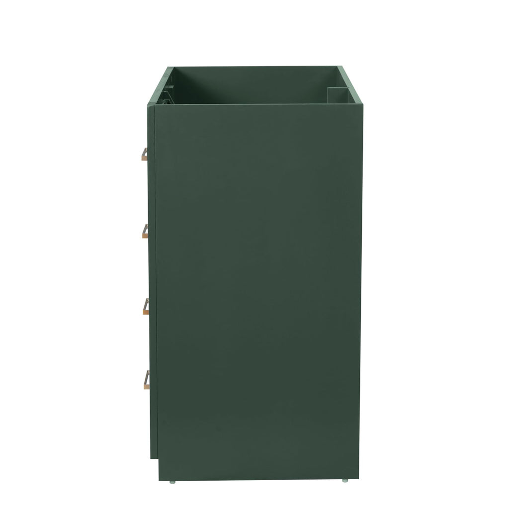 30 Inch Green Bathroom Vanity with Sink & Gold Handles,Light Luxury