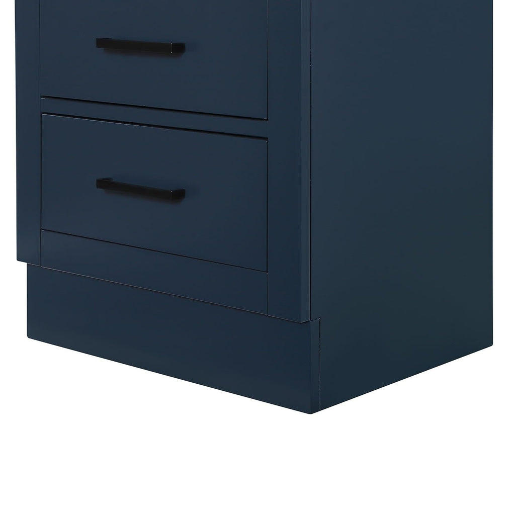 ARIEL Hepburn 92 Inch Includes 20 Inch Linen Cabinet and 1 of 72 Inch Double Rectangle Sink Bathroom Vanity with Carrara White Quartz Countertop 1.5 Inch in Natural Oak