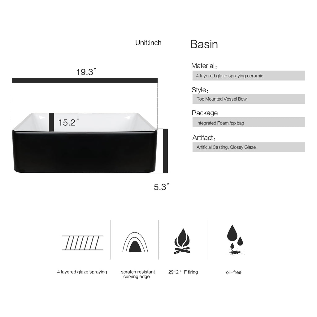 32'' Bathroom Vanity with Sink, Modern Bathroom Cabinet, Black