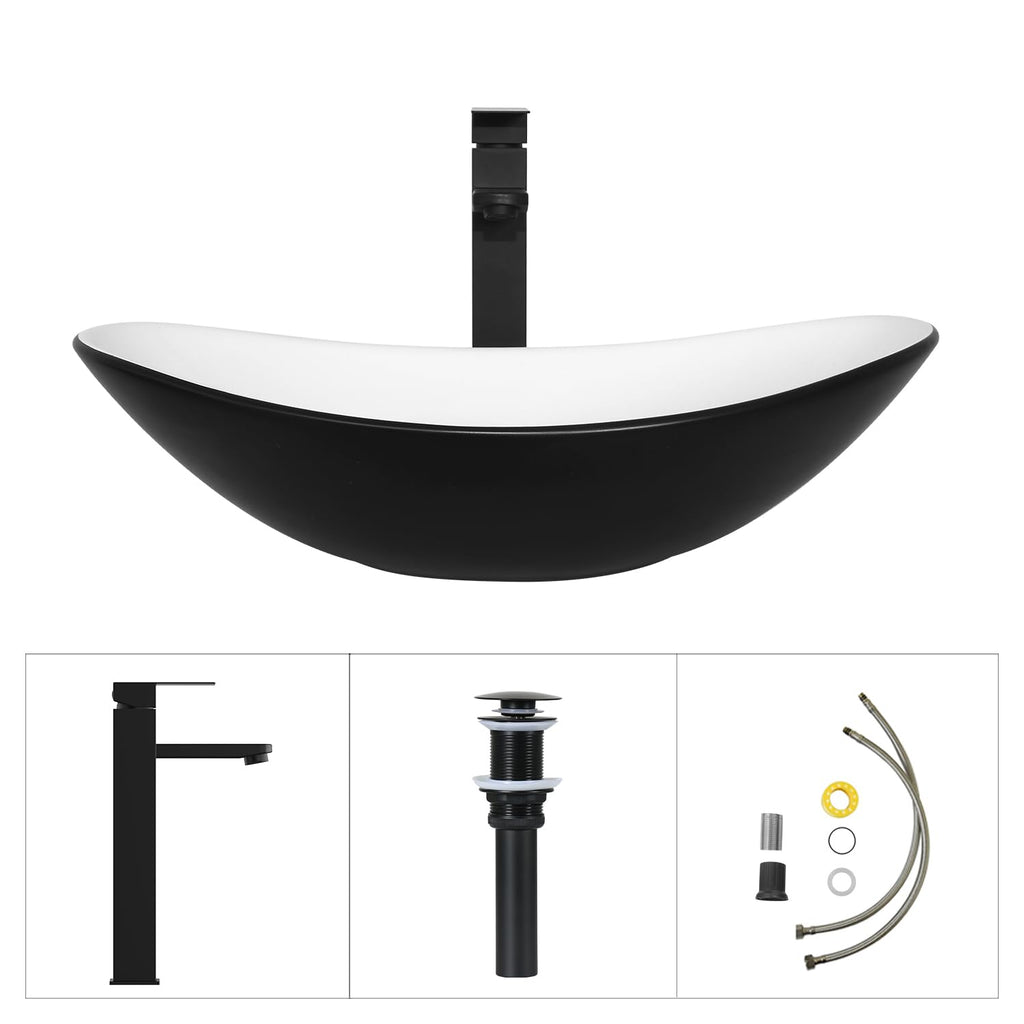 32'' Bathroom Vanity with Sink, Modern Bathroom Cabinet, Black