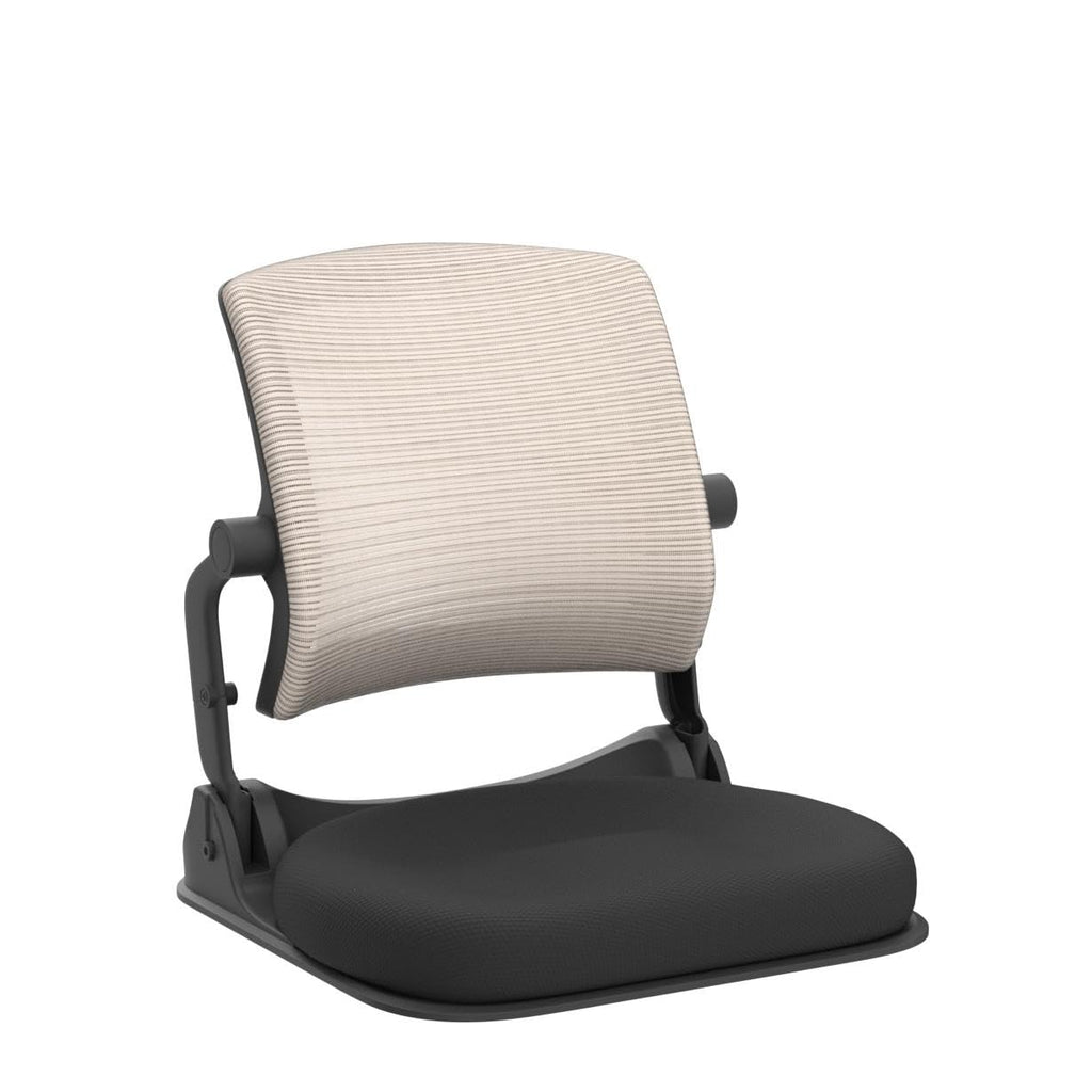 Patented Floor Chair with Back Support - Foldable Orthopedic Floor Chair for Adults/Children - Japanese Legless Seat for Meditation, TV, Pelvic Adjustment - Recliner with Back Support (Black)