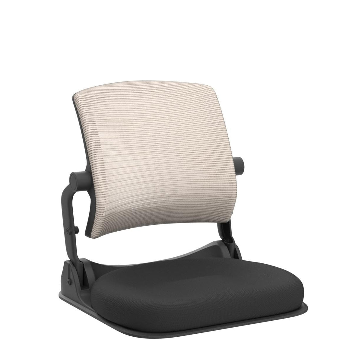 Patented Floor Chair with Back Support - Foldable Orthopedic Floor Chair for Adults/Children - Japanese Legless Seat for Meditation, TV, Pelvic Adjustment - Recliner with Back Support (Black)