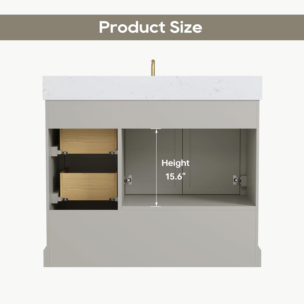 48 inch Bathroom Vanity with Sink, Green