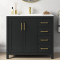36 Inch Modern Bathroom Vanity with Sink, Black