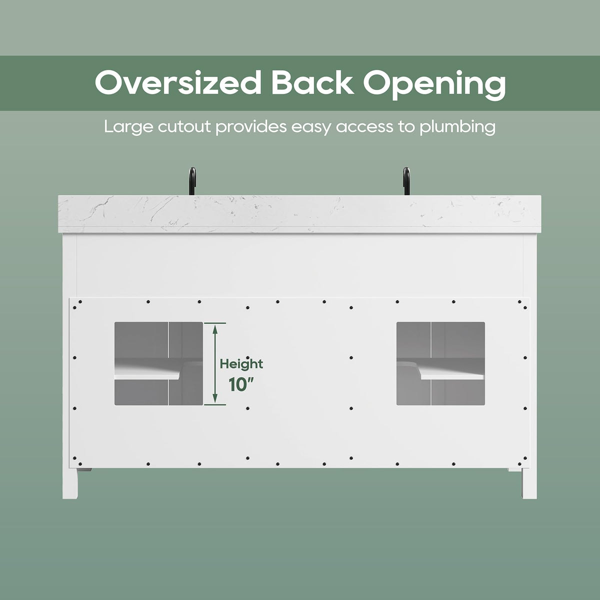 42 Inch Bathroom Vanity with Sink, Pre Assembled, White