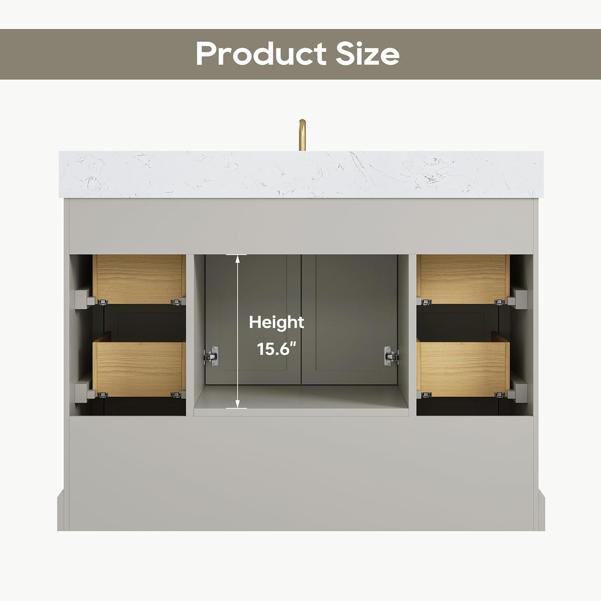 48 inch Bathroom Vanity with Sink, Green