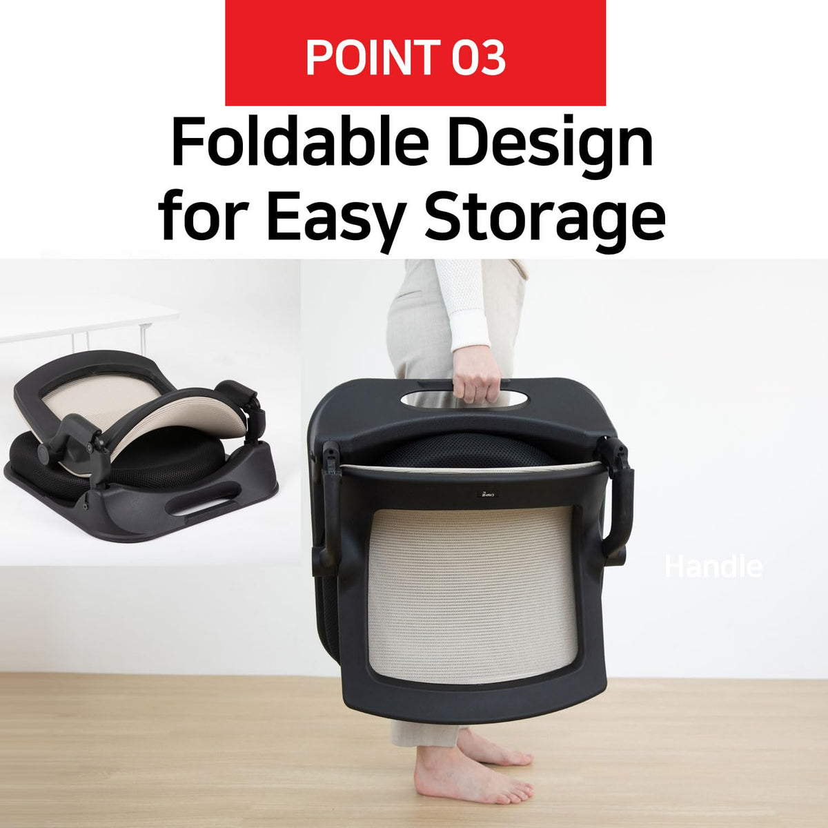 Patented Floor Chair with Back Support - Foldable Orthopedic Floor Chair for Adults/Children - Japanese Legless Seat for Meditation, TV, Pelvic Adjustment - Recliner with Back Support (Black)