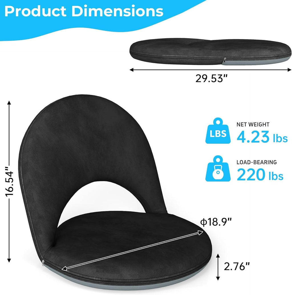 2Pcs Floor Chair with Adjustable Back Support for Kids and Adults