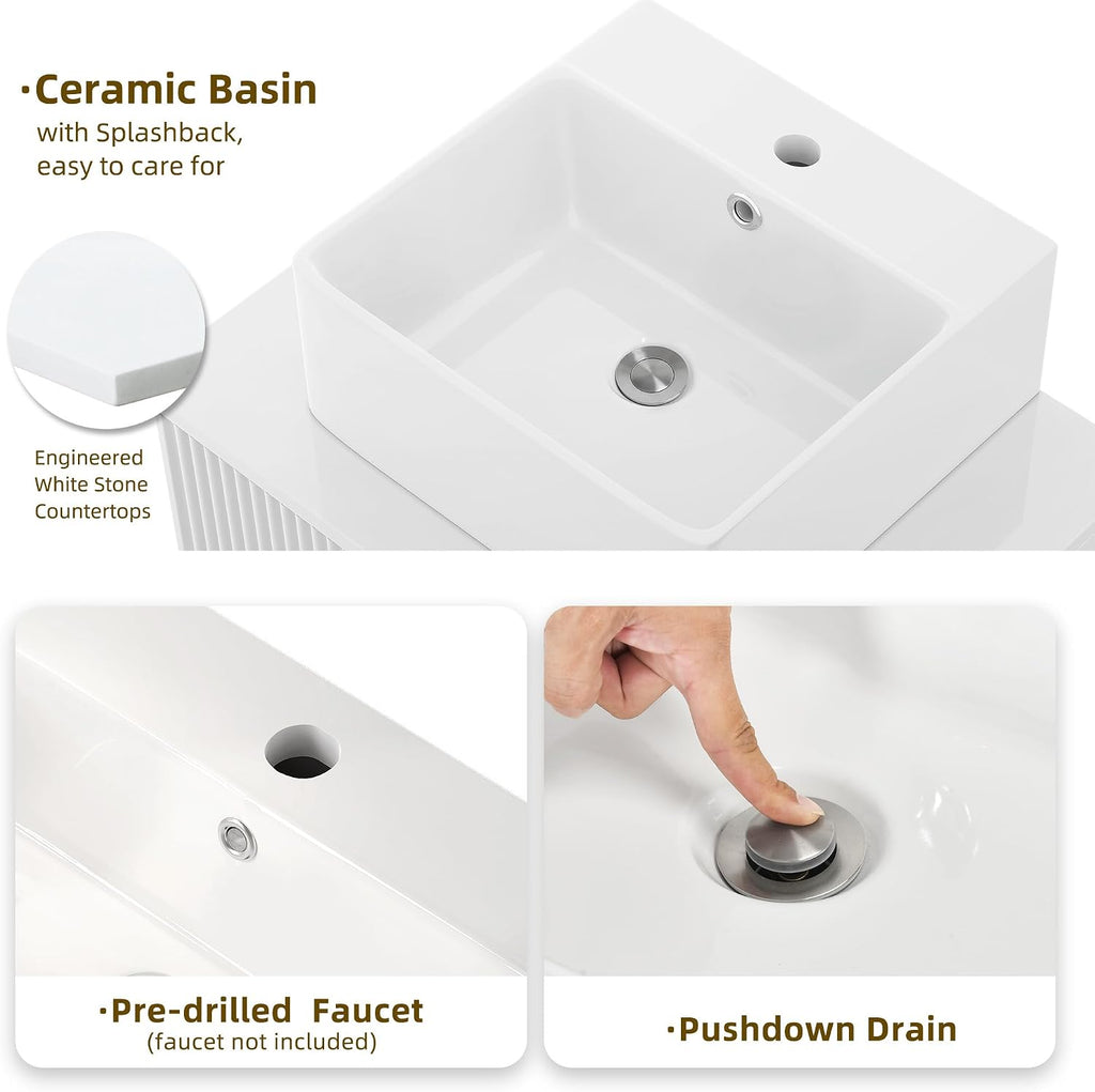 DWVO 30 Inch Bathroom Vanity with Sink