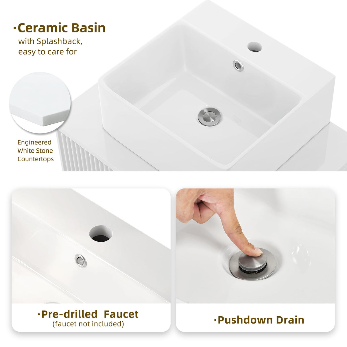 DWVO 30 Inch Bathroom Vanity with Sink