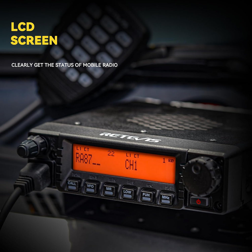 Retevis RA87 GMRS Mobile Radio, High Power Mobile Transceiver Base Station